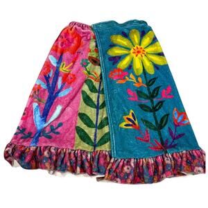 Natural Life Floral Print Towel Wrap Coverup Skirt Boho Hippie Beach Size L/XL